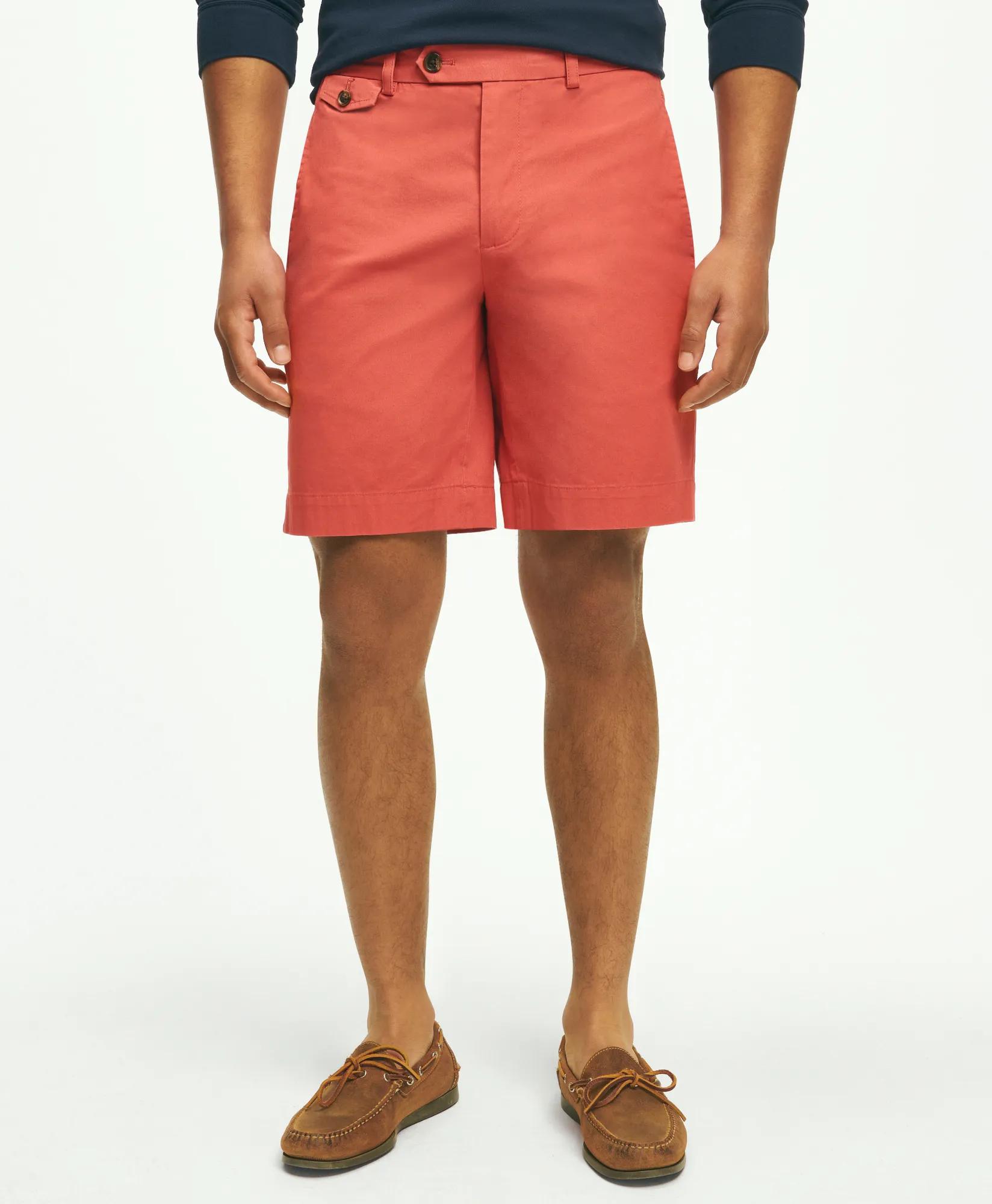 9" Canvas Poplin Shorts in Supima Cotton - Red