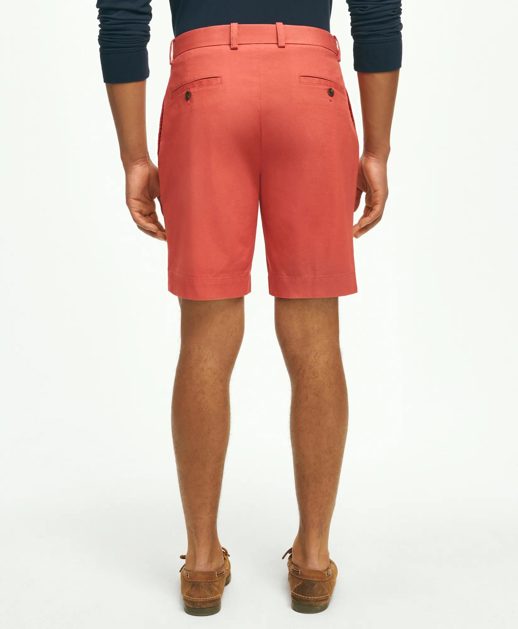 9" Canvas Poplin Shorts in Supima Cotton - Red