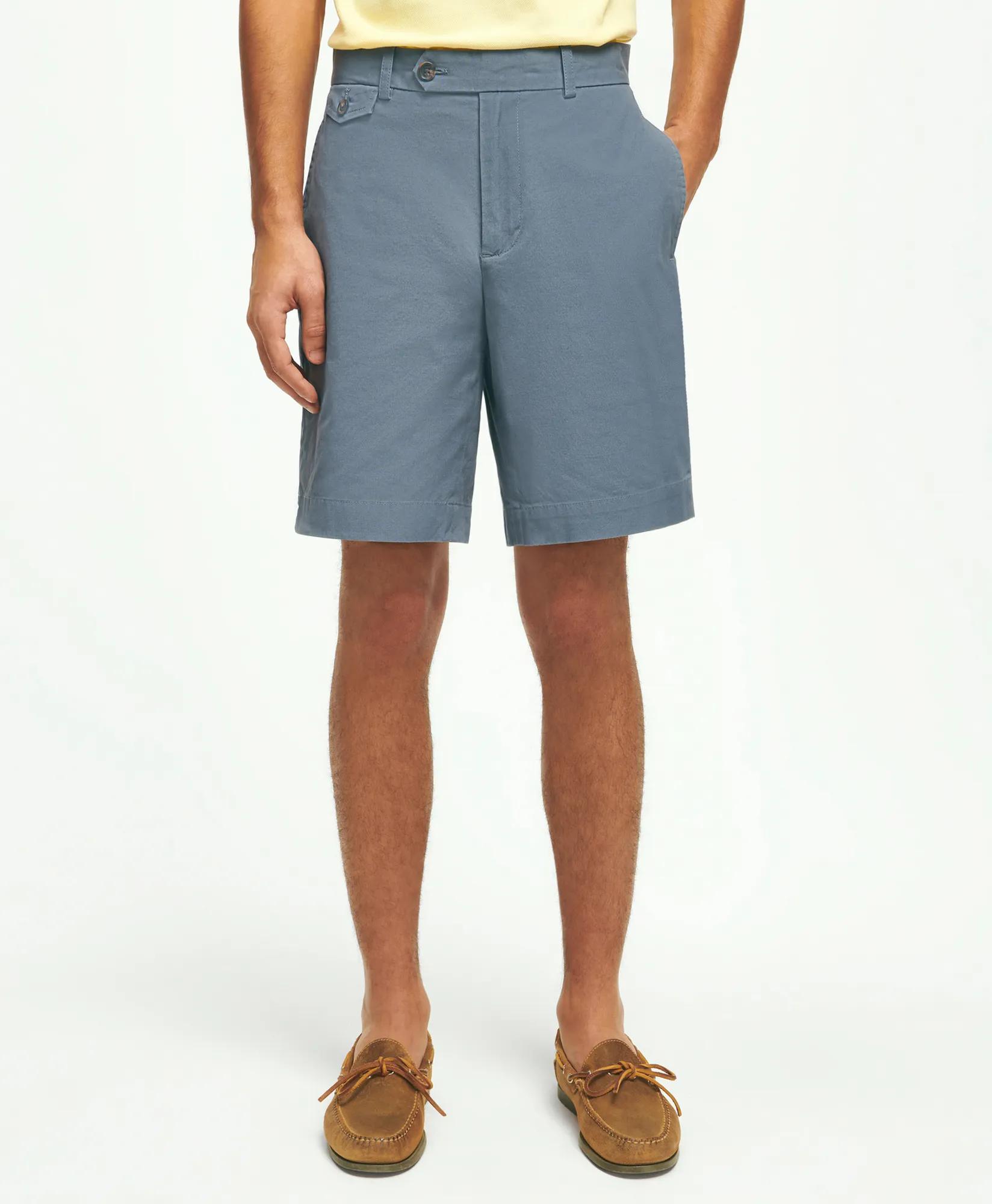 9" Canvas Poplin Shorts in Supima Cotton - Slate Blue