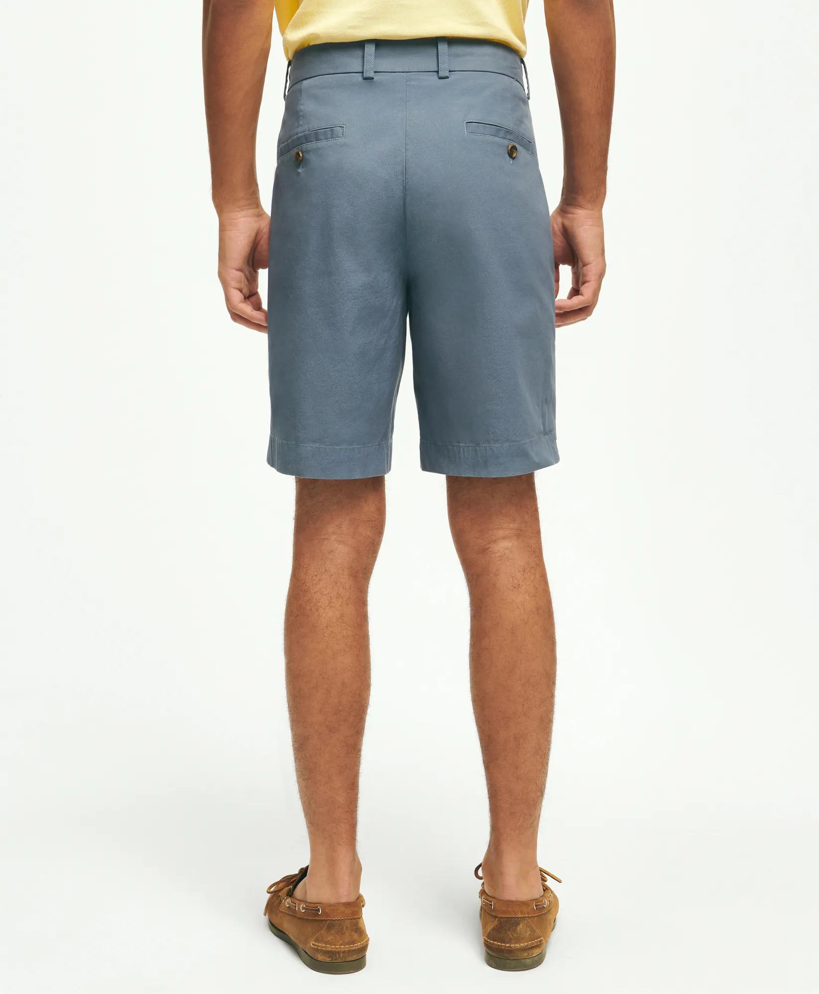 9" Canvas Poplin Shorts in Supima Cotton - Slate Blue