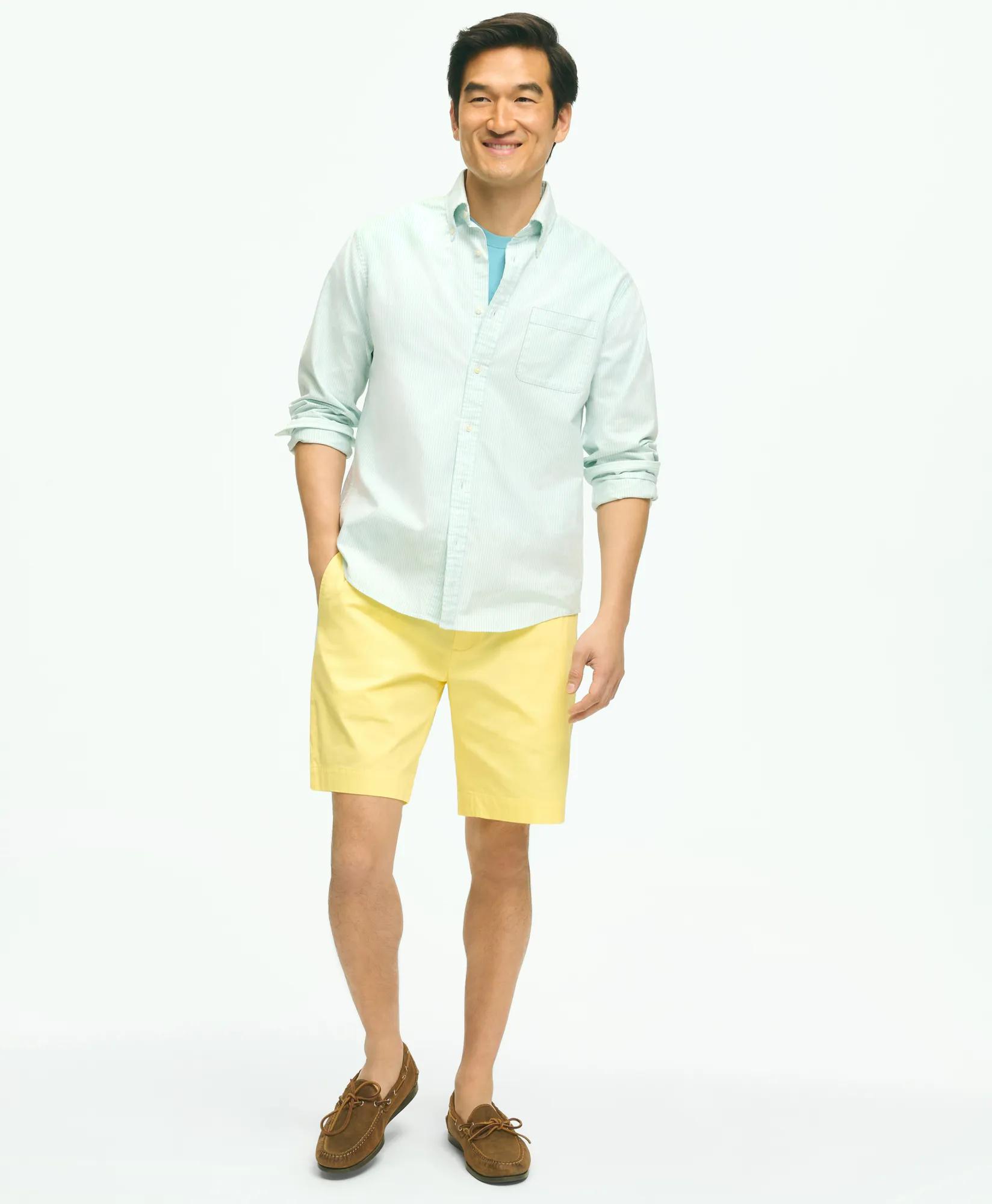 9" Canvas Poplin Shorts in Supima Cotton - Yellow