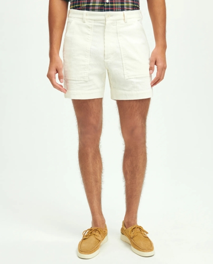 Stretch Cotton Wide-Wale Corduroy Shorts, image 1