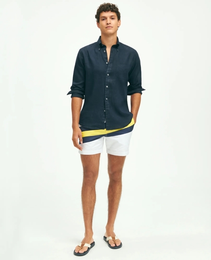 5" Stretch Montauk Stripe Swim Trunks, image 5