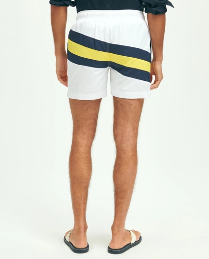 5" Stretch Montauk Stripe Swim Trunks, image 4