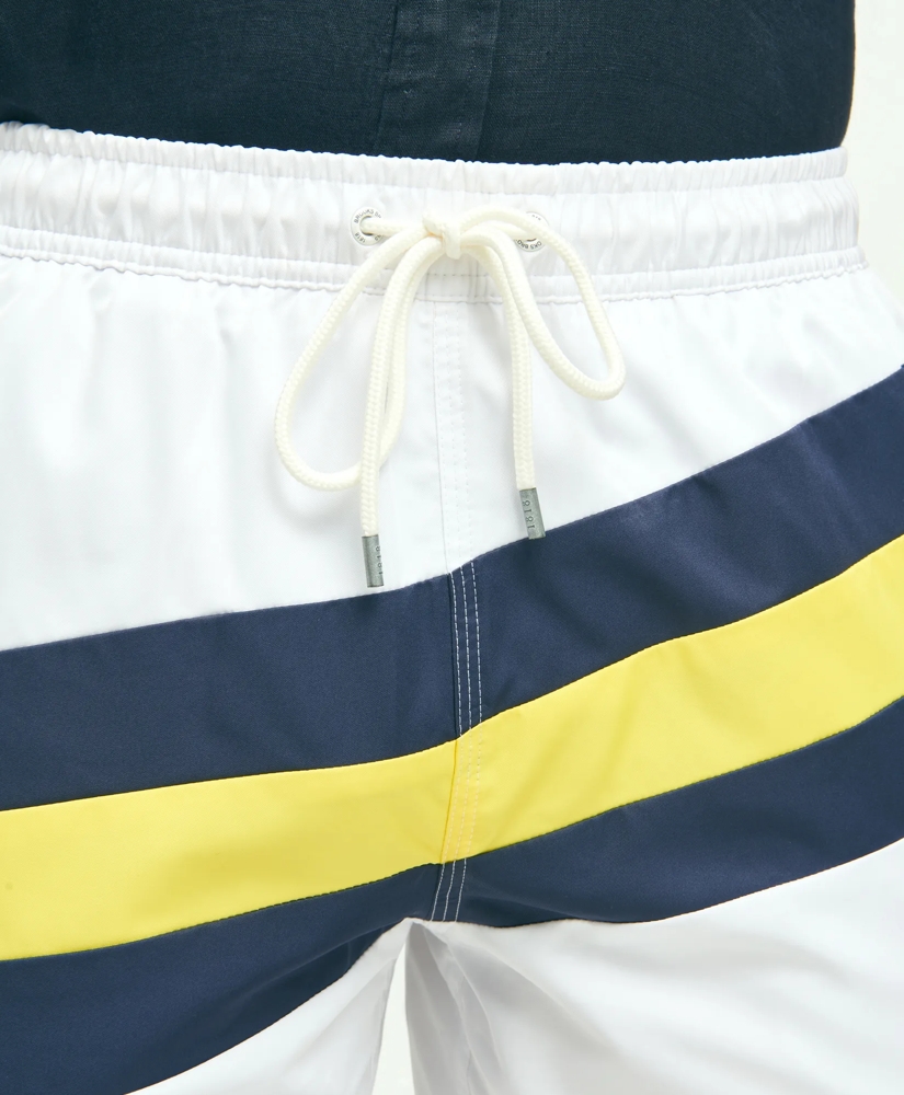 5" Stretch Montauk Stripe Swim Trunks, image 6