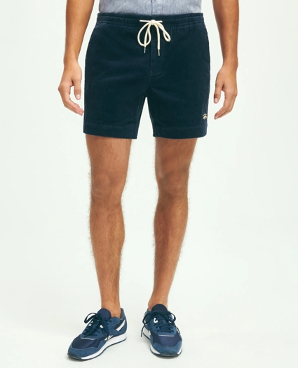 Stretch Cotton Drawstring Friday Corduroy Shorts, image 1