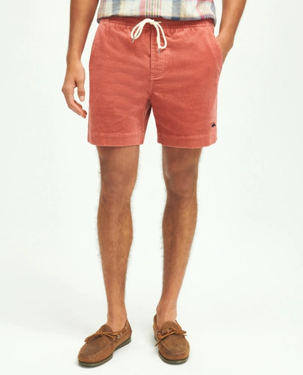 Stretch Cotton Drawstring Friday Corduroy Shorts, image 1