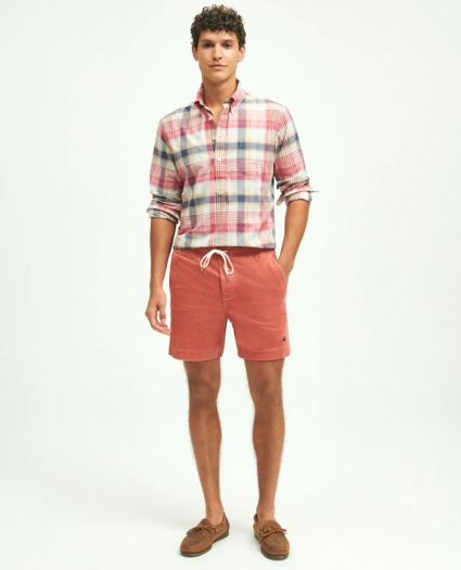 Stretch Cotton Drawstring Friday Corduroy Shorts, image 2