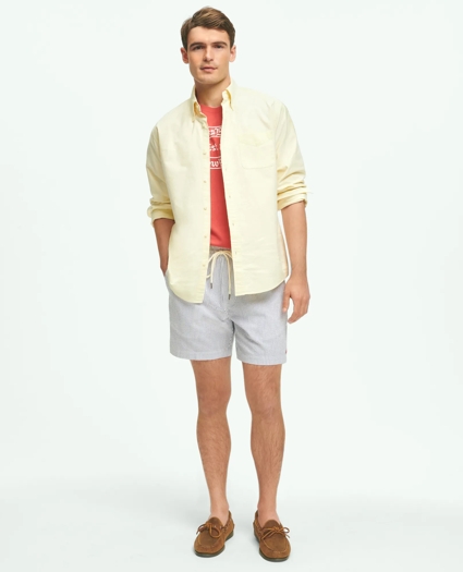 6" Stretch Cotton Seersucker Friday Shorts, image 2