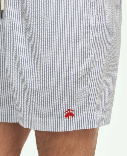 6" Stretch Cotton Seersucker Friday Shorts, image 3