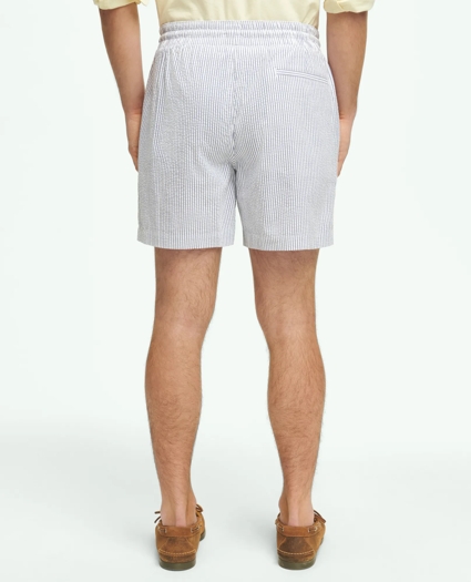6" Stretch Cotton Seersucker Friday Shorts, image 4
