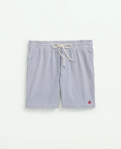 6" Stretch Cotton Seersucker Friday Shorts, image 5