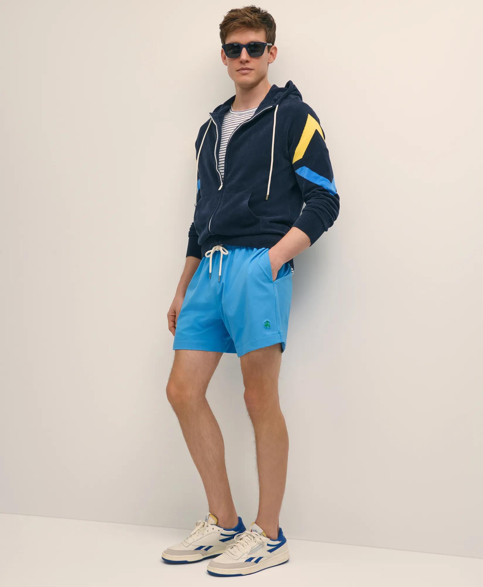 5" Stretch Swim Trunks - Light Blue