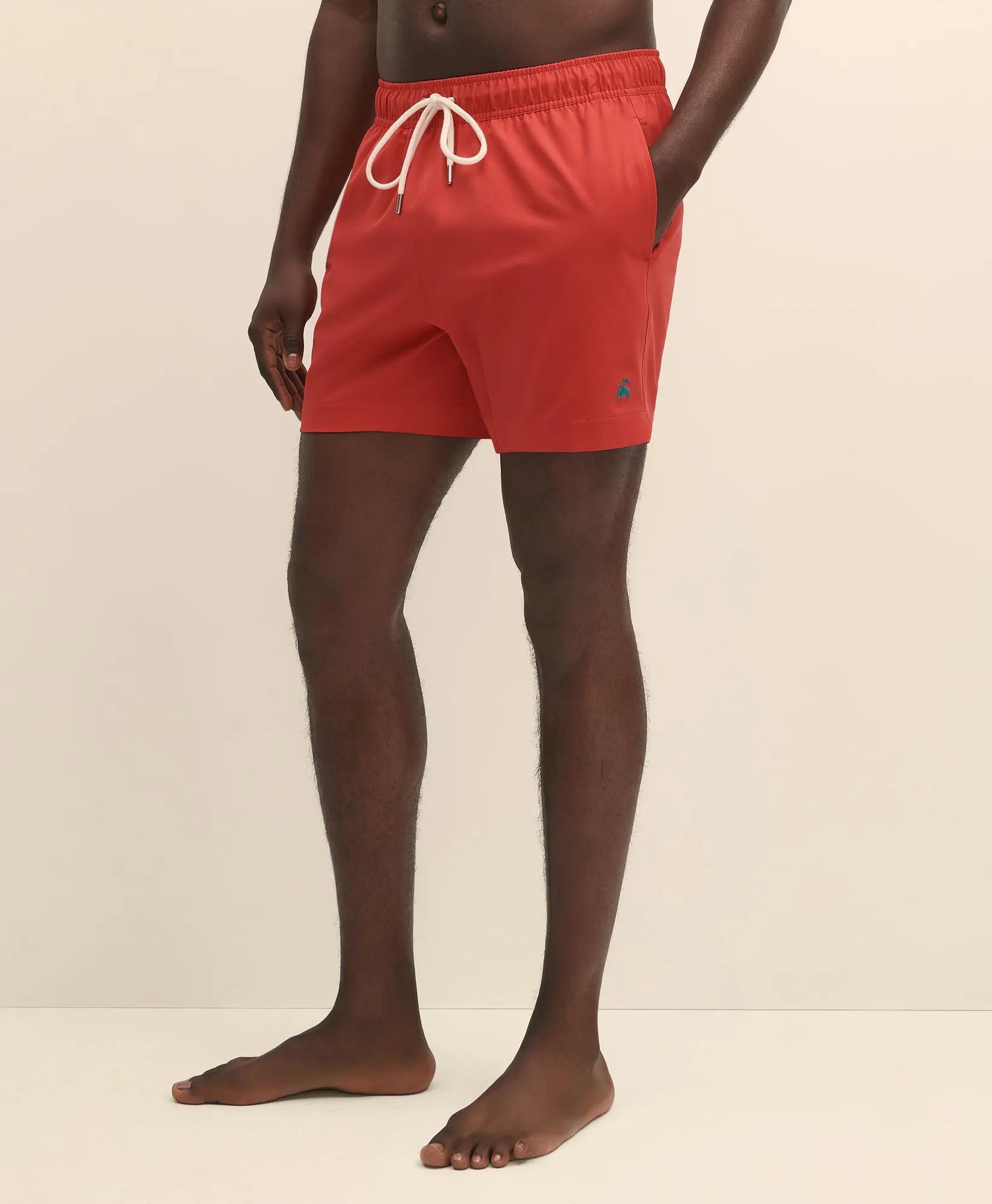 5" Stretch Swim Trunks - Red