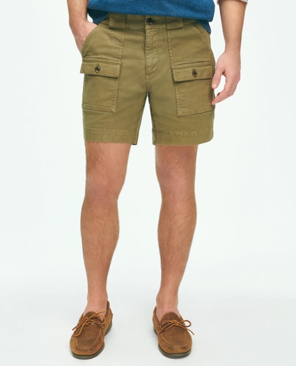 6.5" Cotton Canvas Camp Shorts, image 1