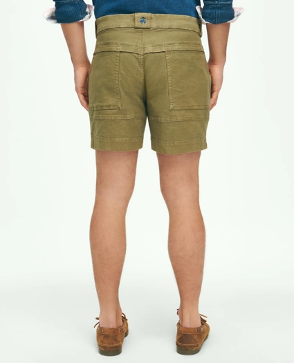 6.5" Cotton Canvas Camp Shorts, image 2