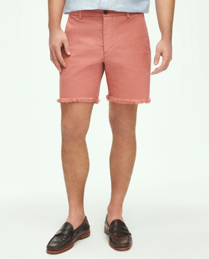 7" Cotton Canvas Cut-Off Shorts, image 1