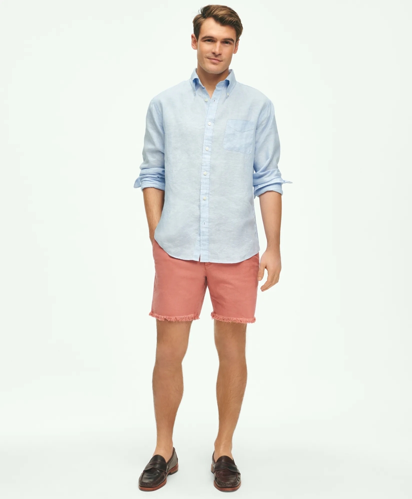 7" Cotton Canvas Cut-Off Shorts, image 2