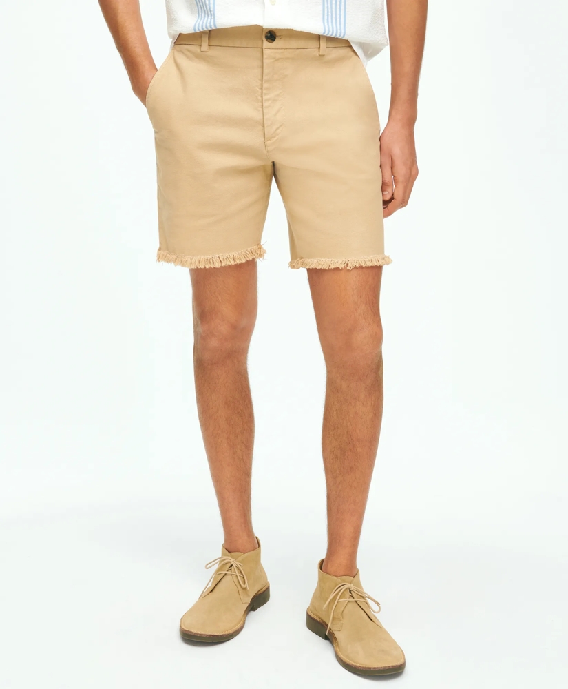 7" Cotton Canvas Cut-Off Shorts, image 1