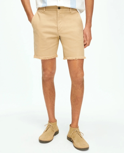 7" Cotton Canvas Cut-Off Shorts, image 1