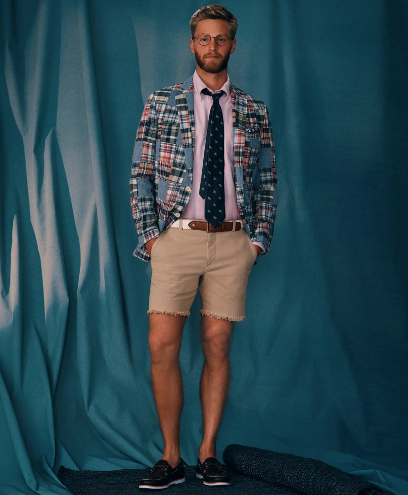 7" Cotton Canvas Cut-Off Shorts, image 2