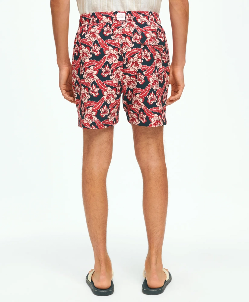 5" Montauk Printed Swim Trunks With Stretch