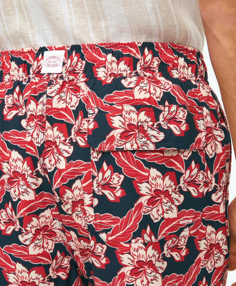 5" Montauk Printed Swim Trunks With Stretch