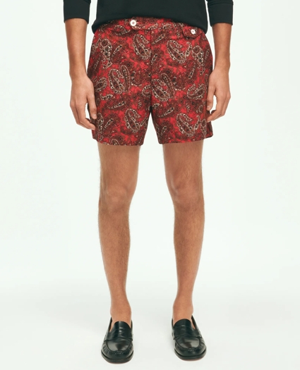 5" Newport Printed Swim Trunks, image 1