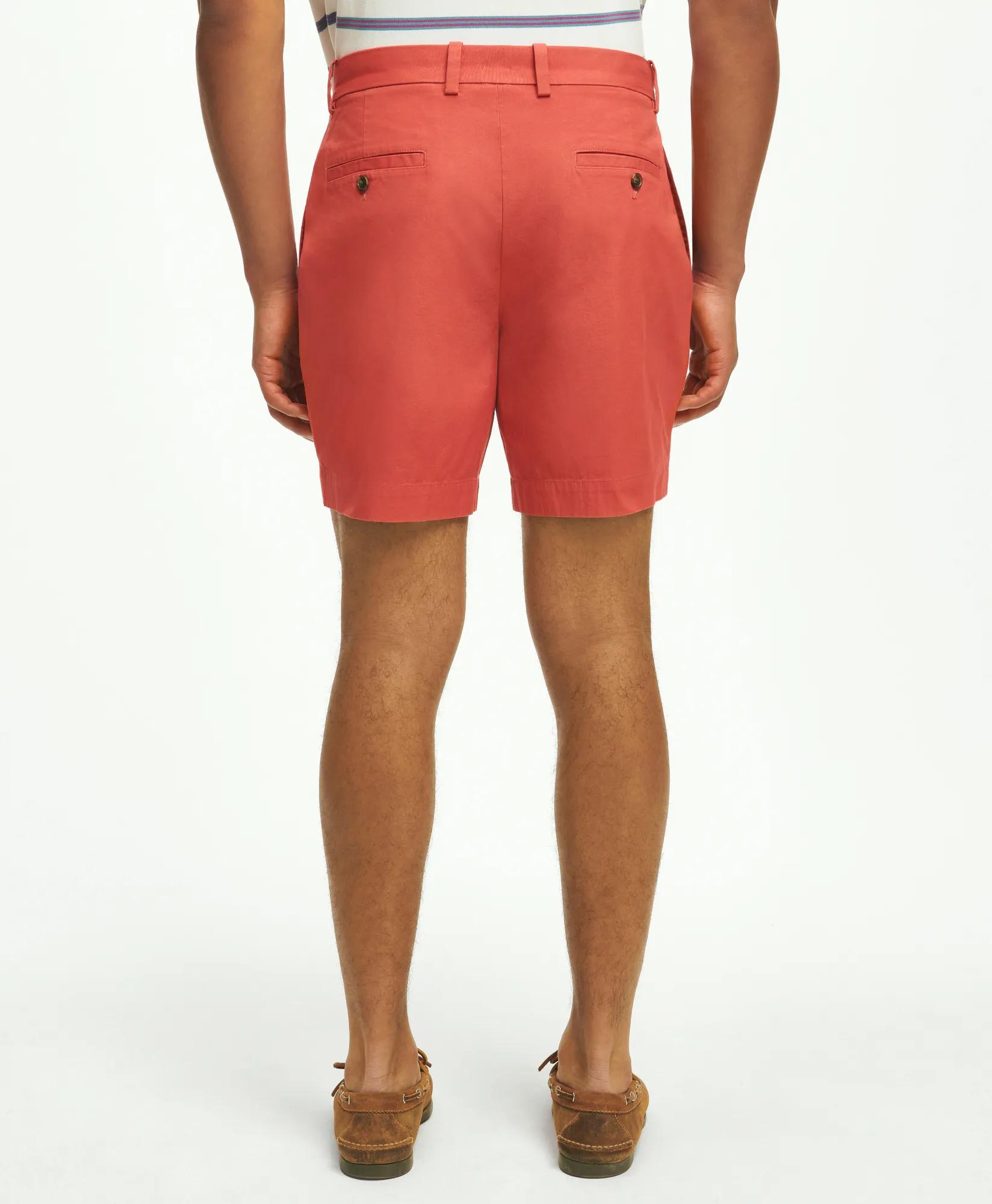 7" Canvas Poplin Shorts in Supima Cotton - Red