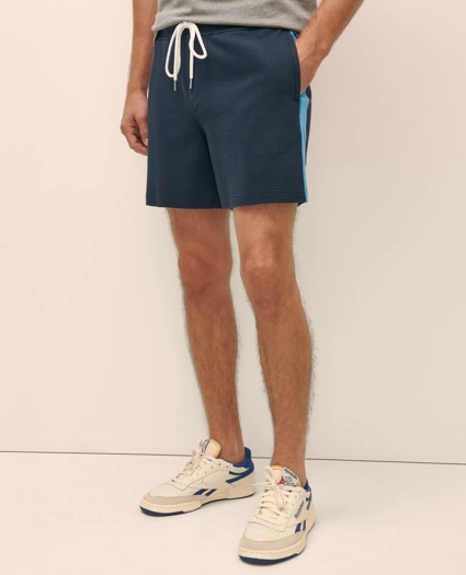 Double Faced Cotton Blend Pique Shorts, image 1
