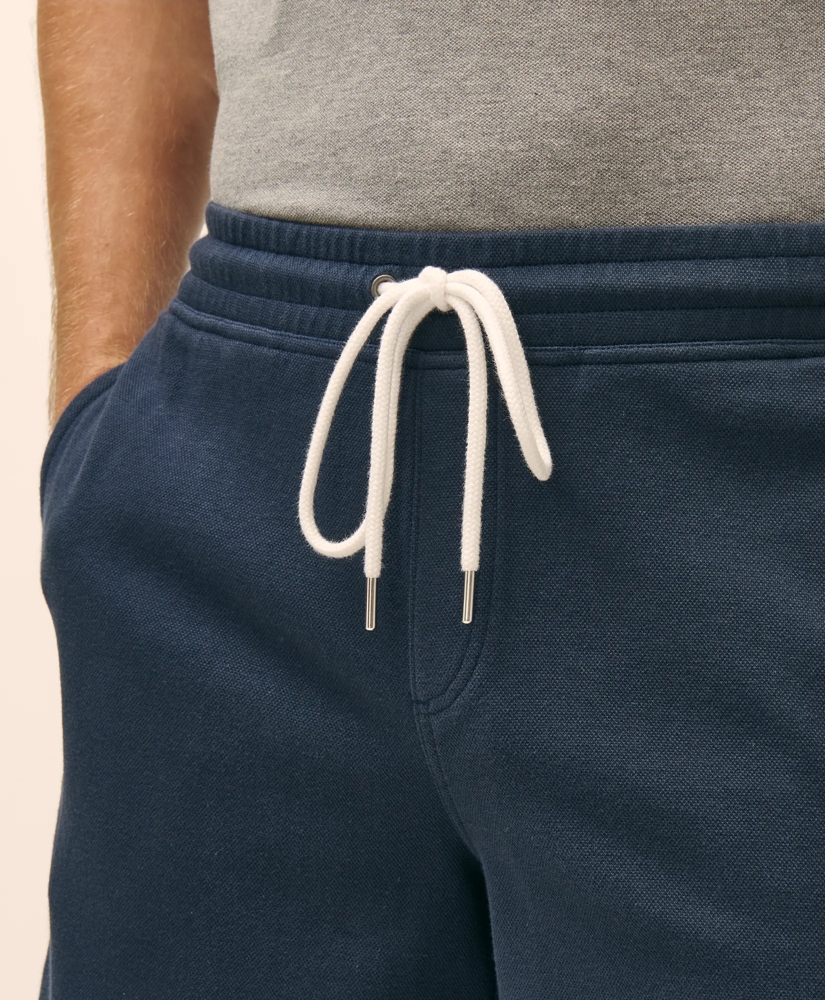 Double Faced Cotton Blend Pique Shorts, image 4