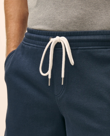 Double Faced Cotton Blend Pique Shorts, image 4