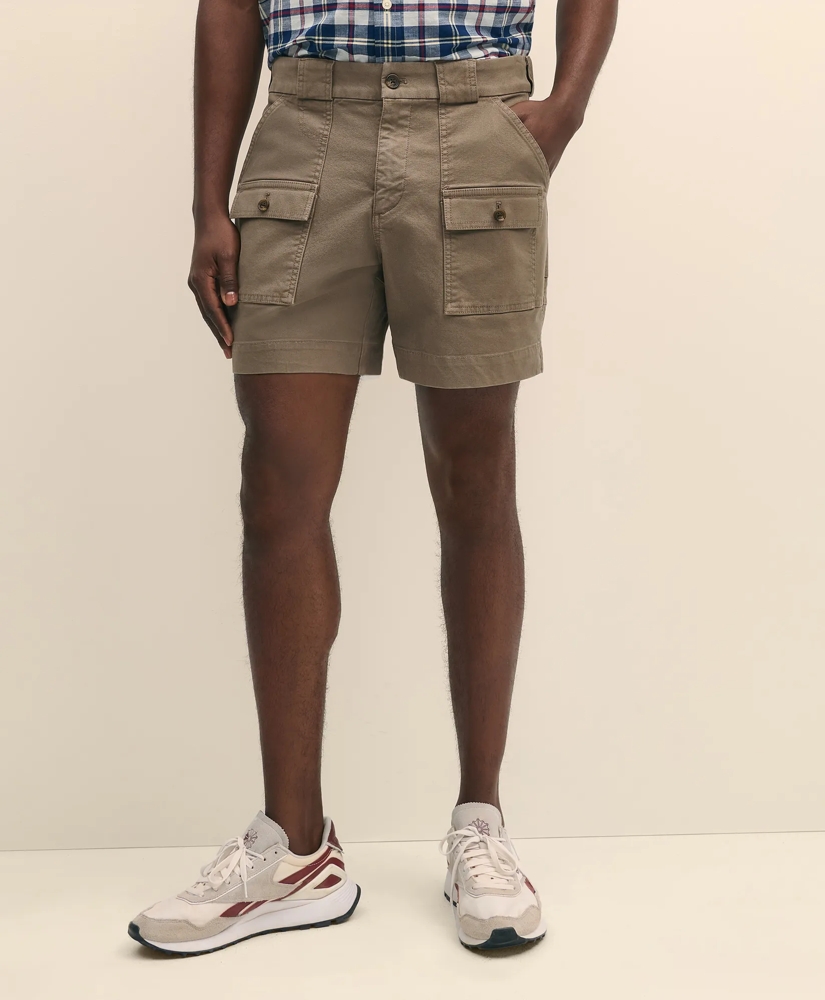 6.5" Cotton Canvas Camp Shorts, image 2