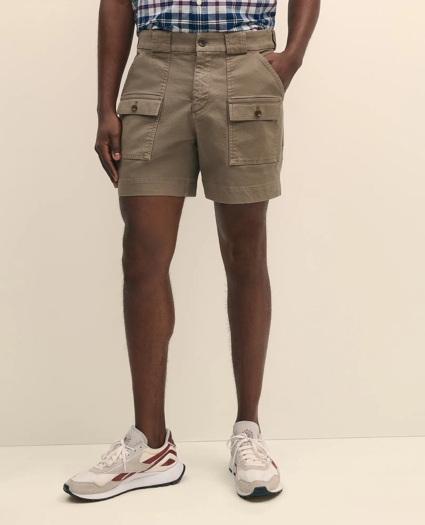 6.5" Cotton Canvas Camp Shorts, image 2