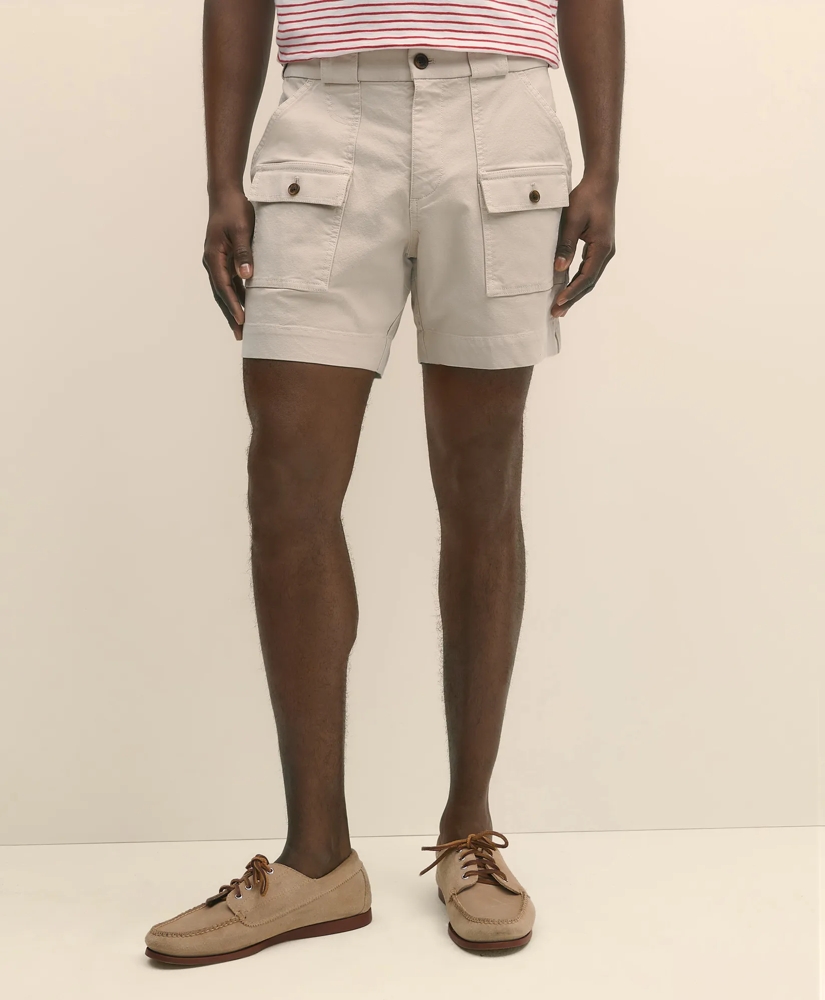 6.5" Cotton Canvas Camp Shorts, image 2