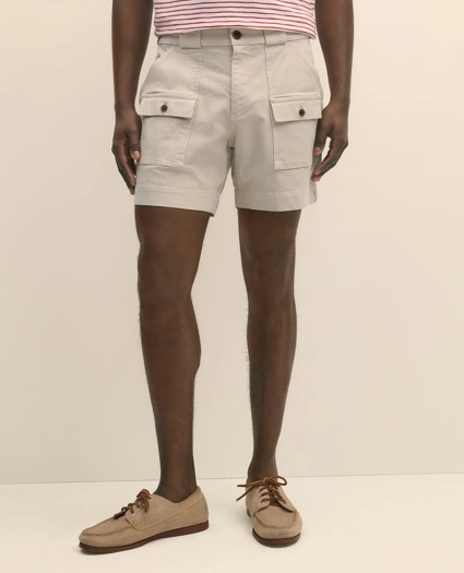6.5" Cotton Canvas Camp Shorts, image 2