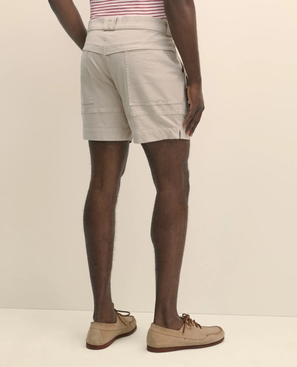 6.5" Cotton Canvas Camp Shorts, image 3