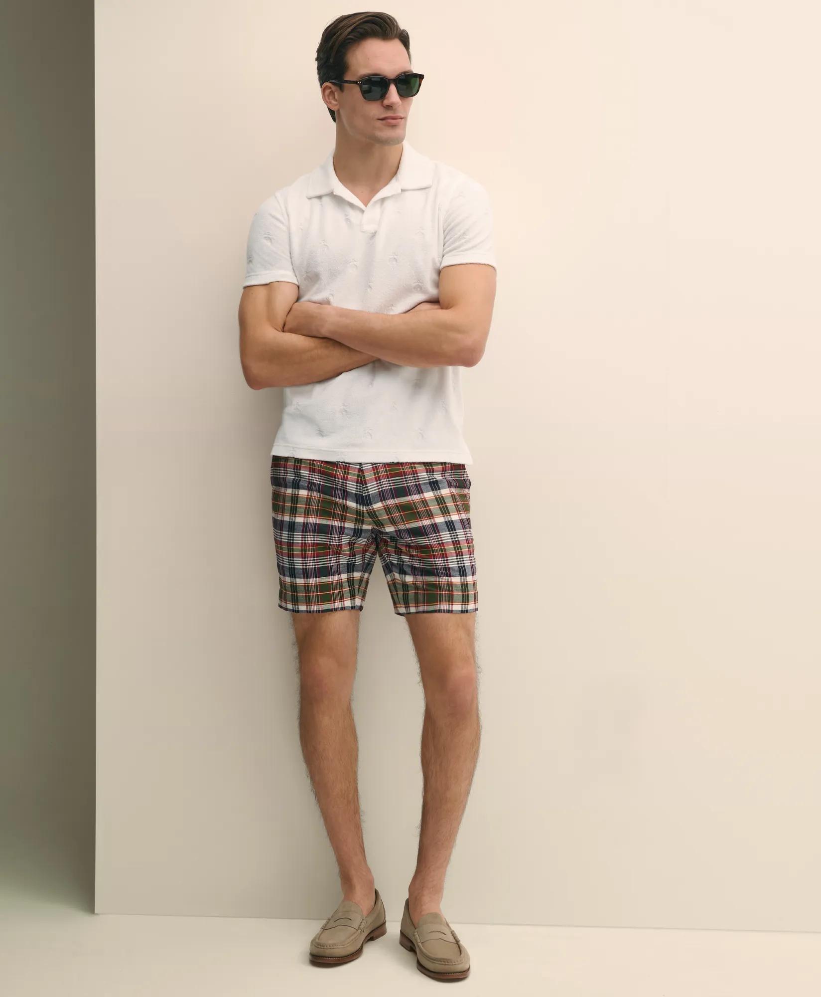 7" Cotton Madras Shorts