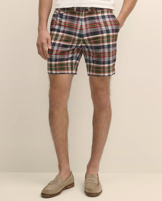 7" Cotton Madras Shorts