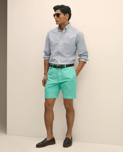 9" Linen Cotton Shorts, image 1