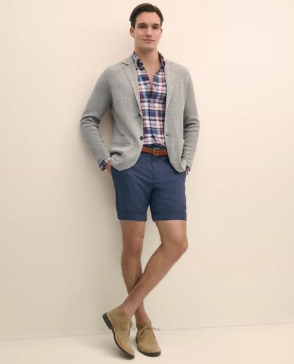 9" Cotton Summer Flannel Shorts, image 1
