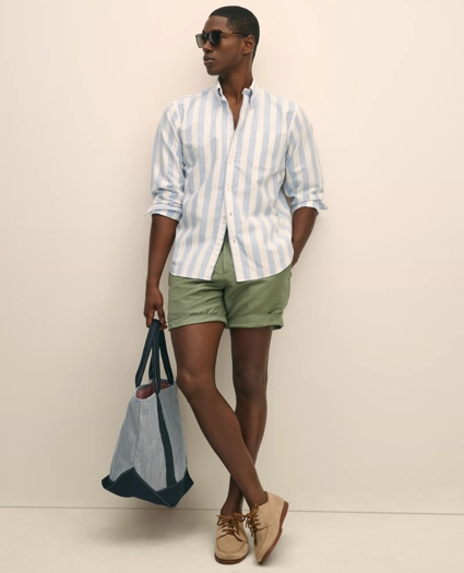 7" Linen Cotton Shorts, image 1