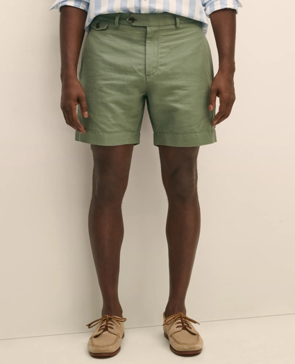 7" Linen Cotton Shorts, image 2