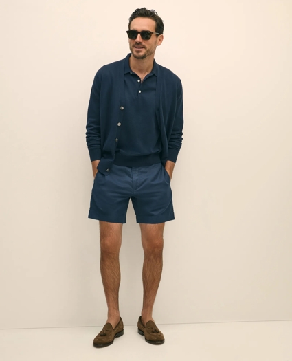 7" Linen Cotton Shorts, image 1