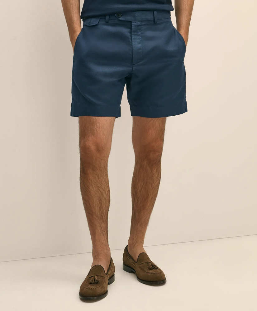 7" Linen Cotton Shorts, image 2
