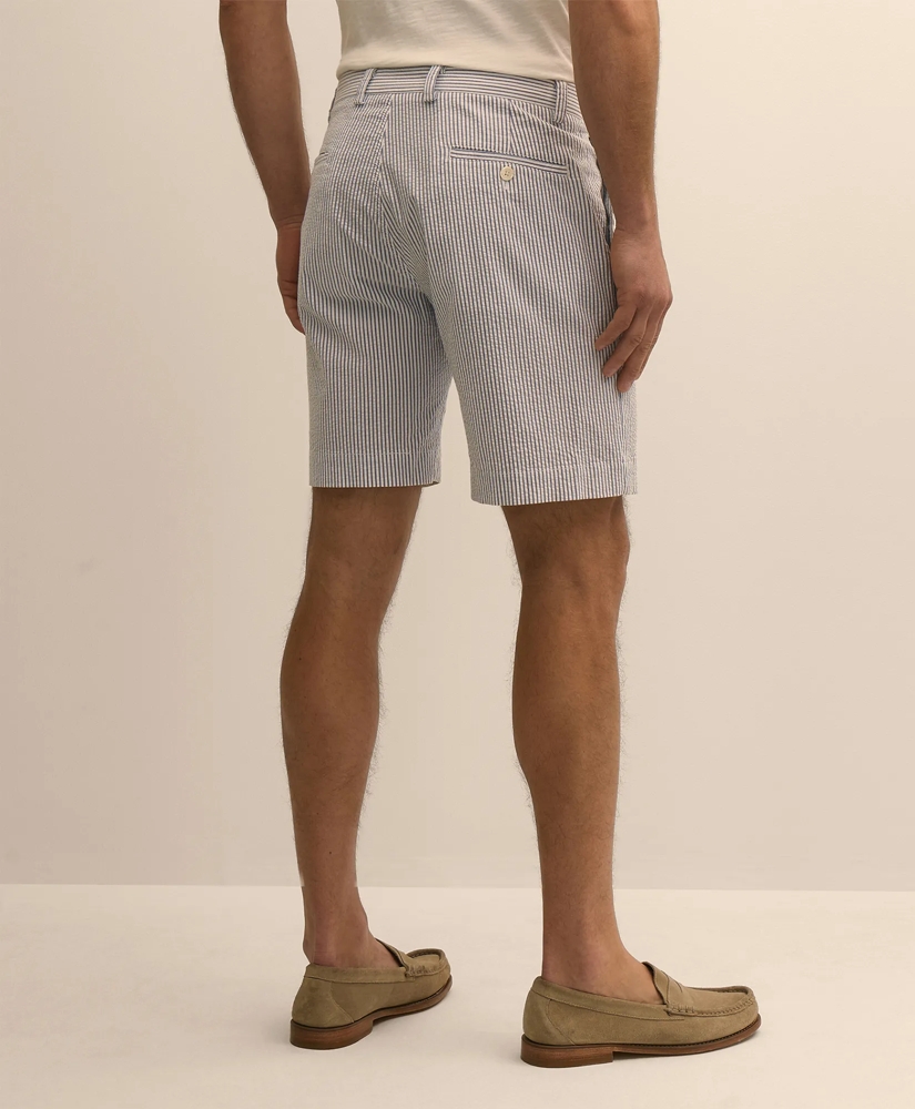 9" Washed Cotton Seersucker Shorts, image 3