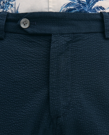 9" Washed Cotton Seersucker Shorts, image 3