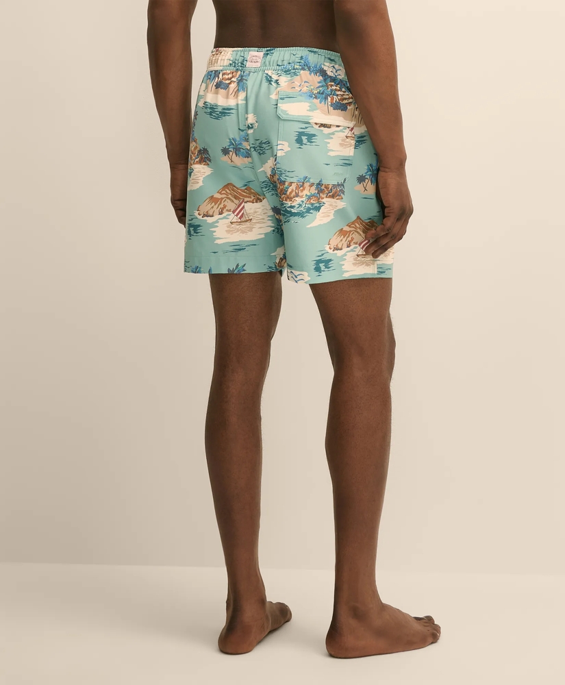 5" Montauk Island-Print Swim Trunks, image 3