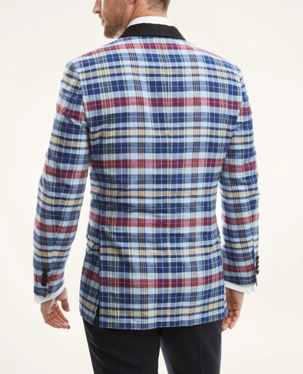 Regent Regular-Fit Shawl Collar Madras Tuxedo Jacket, image 4