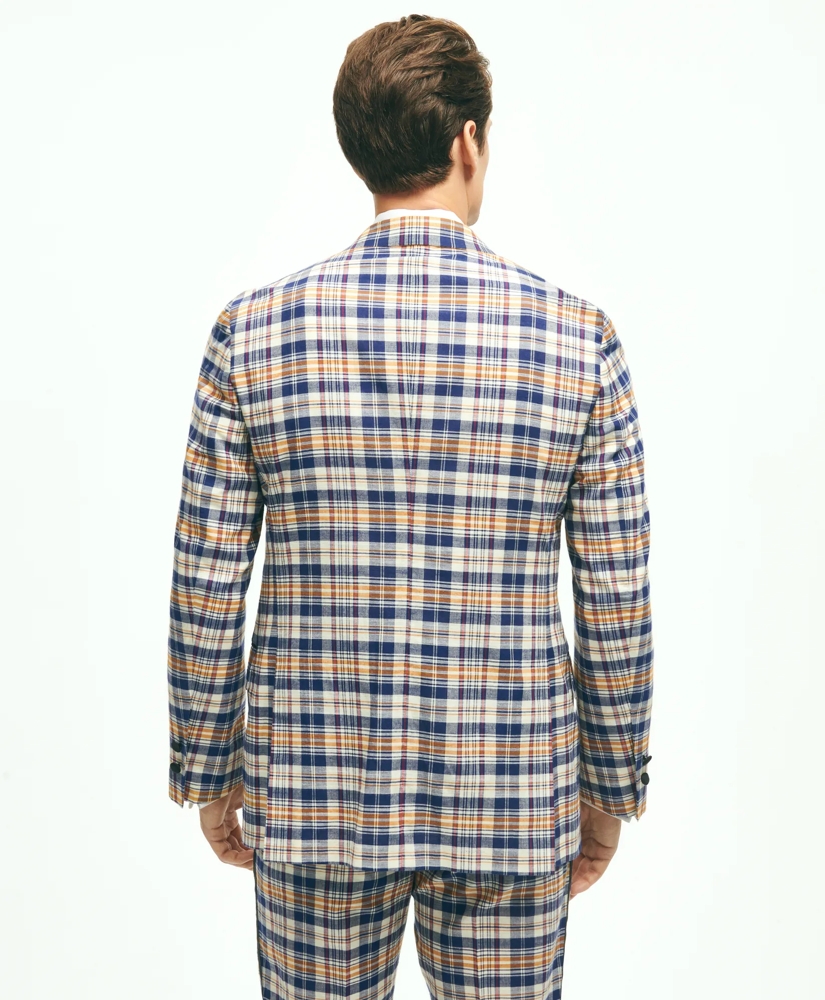 Regent Fit Cotton Madras Tuxedo Dinner Jacket, image 3